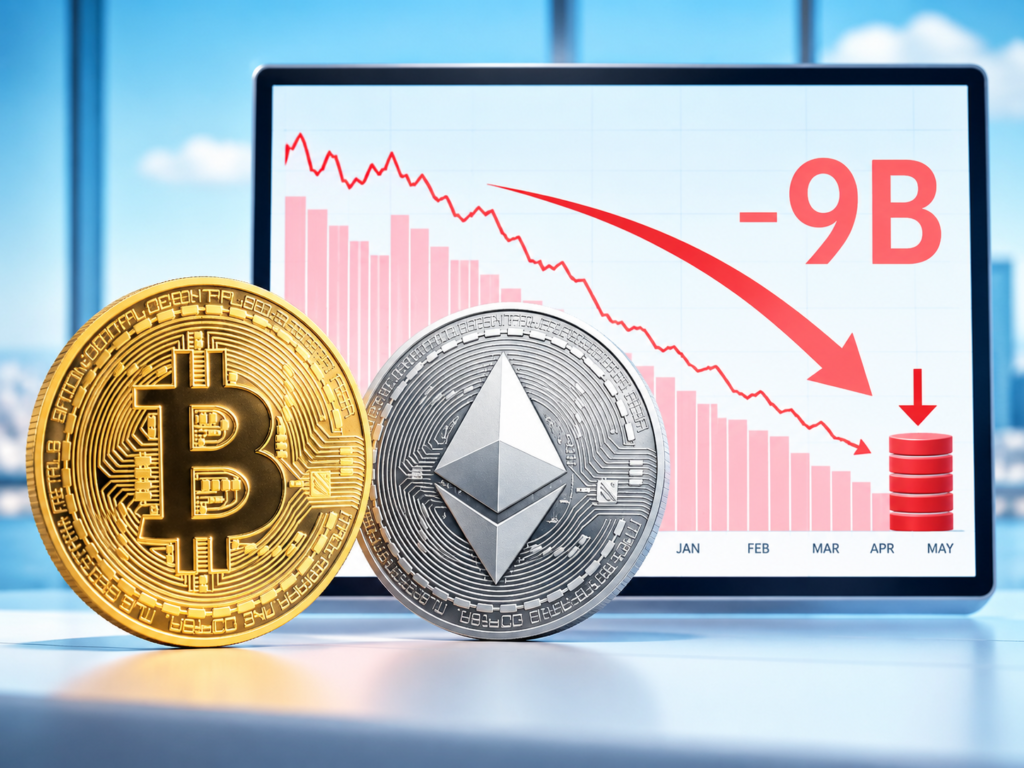 Over $9 Billion Flees Bitcoin and Ether ETFs in Four Months Bitcoin Price Struggles